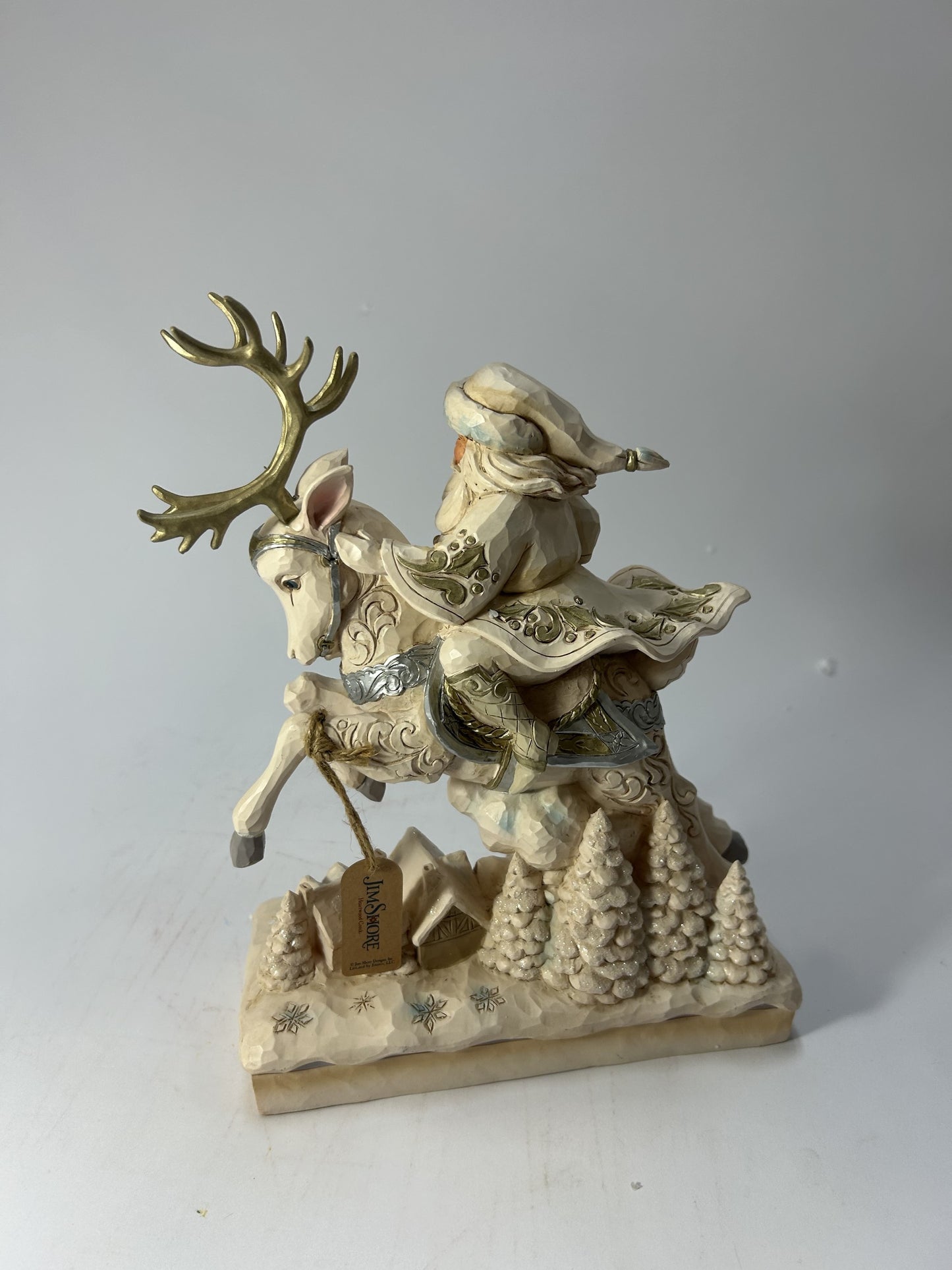 DAMAGED - Skyward Bound - Holiday Lustre Santa and Deer - Country N More Gifts