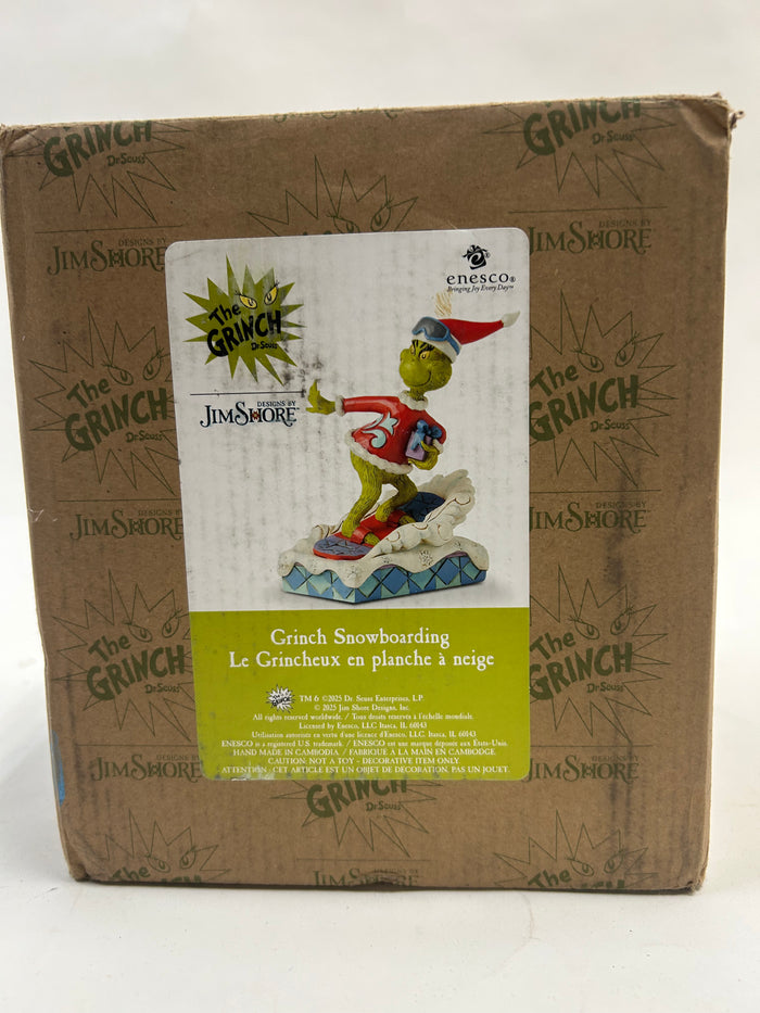 BOX DAMAGE - Grinch Snowboarding Figurine