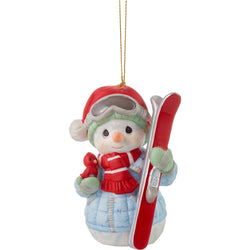 ’Tis The Ski-son To Be Jolly Annual Snowman Ornament  - Country N More Gifts