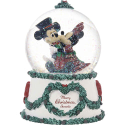 Merry Christmas, Sweetie Disney Mickey Mouse and Minnie Mouse Musical Snow Globe - Country N More Gifts