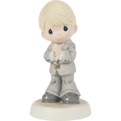 My First Communion Blond Hair Boy Figurine - Country N More Gifts