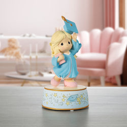 From Cap And Gown To New Horizons Blonde With Blue Gown Musical - Country N More Gifts