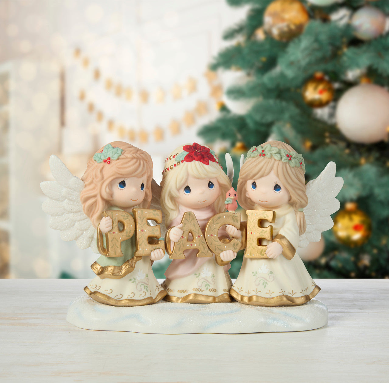 BOX DAMAGE + DAMAGED HAS BEEN FIXED - Blessings Of Peace From Heaven Above Limited Edition Figurine - Country N More Gifts