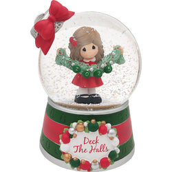 2025 Dated Musical Snow Globe - Deck The Halls - Country N More Gifts