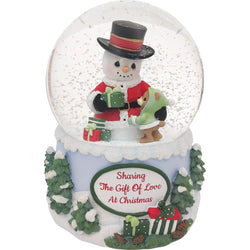 2025 Annual Snowman Musical Snow Globe - Sharing the Gift of Love at Christmas - Country N More Gifts