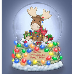 May Your Christmoose Be Merry And Bright! Musical Snow Globe - Country N More Gifts