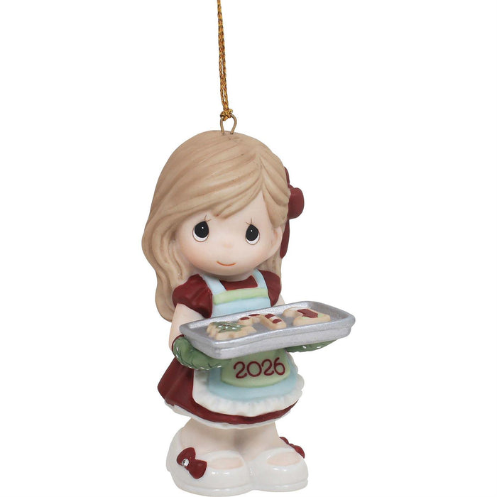 Dated 2026 Girl Ornament