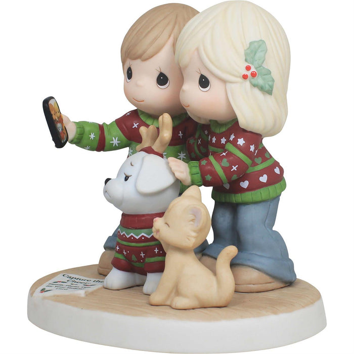 Capture The Love And Laughter - Couple Taking Family Photo Figurine