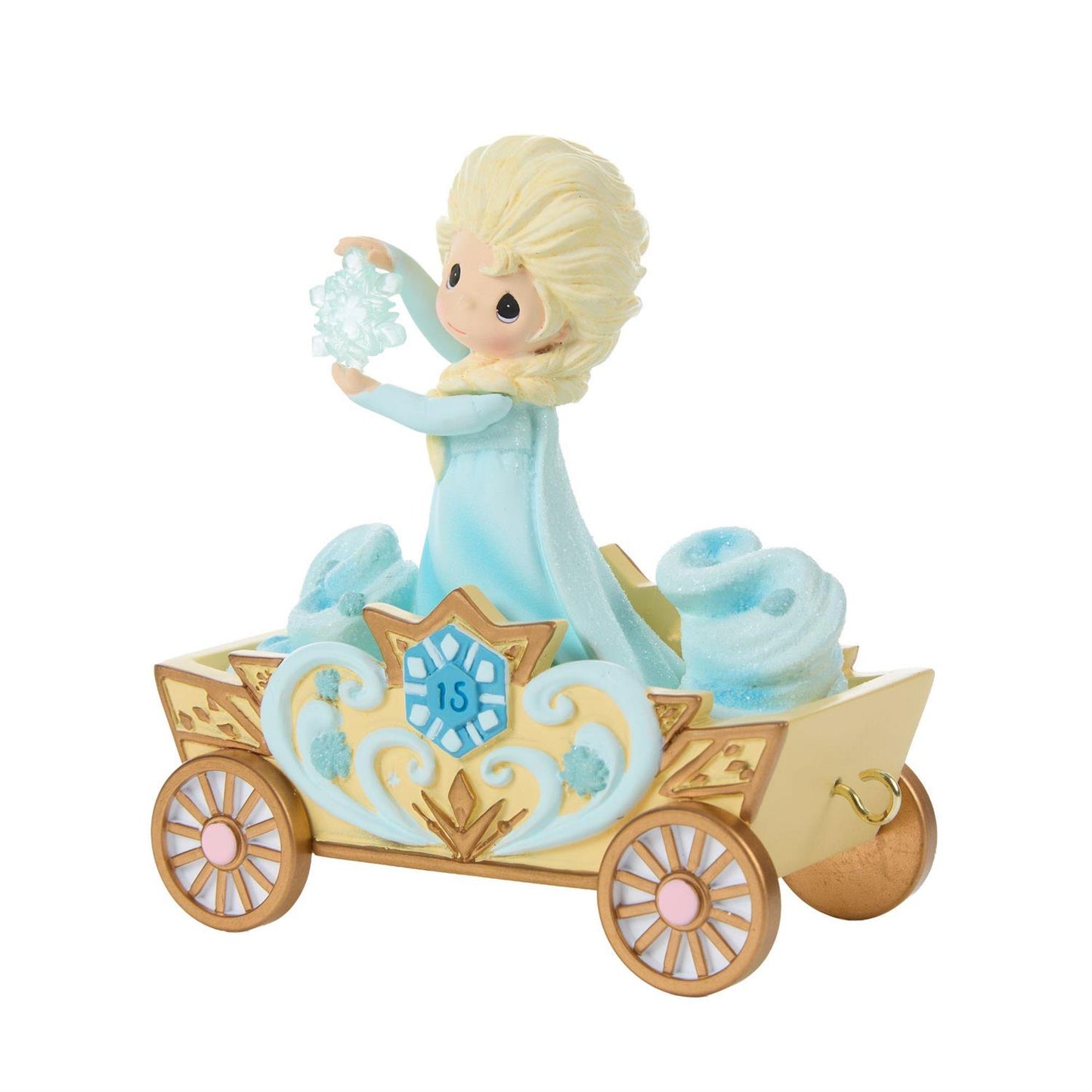 Princess Elsa holding a Snowflake on the Birthday Train