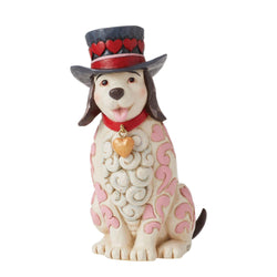 My furr-ever Valentine - Love Themed Dog with Top Hat  - Country N More Gifts