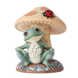 A Frog's Life - Frog Leaning on Mushroom Fig  - Country N More Gifts