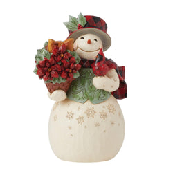 Highland Glen Snowman Basket Figurine  - Country N More Gifts