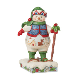Snowman wearing Snowshoes Figurine  - Country N More Gifts