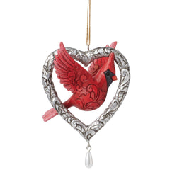 Caring Cardinal Forever in My Heart Ornament - Country N More Gifts