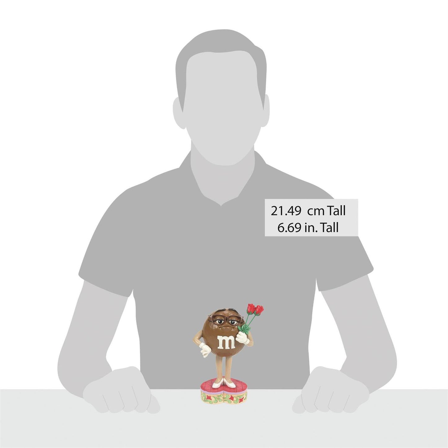Sweet Sentiments - M&M'S Brown Character Holding Flower - Country N More Gifts