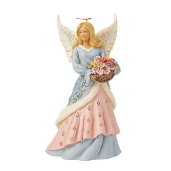 Heavenly Blooms - Angel with Flower Basket Figurine  - Country N More Gifts