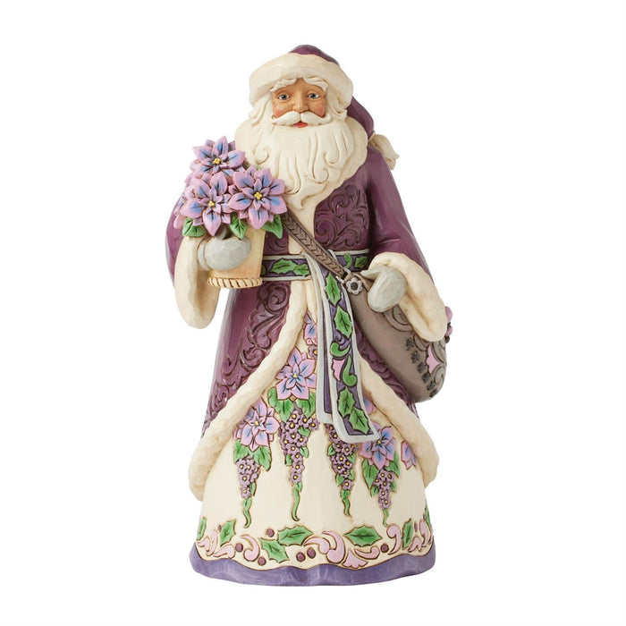 Royal Holiday Cheer - Purple Santa Figurine