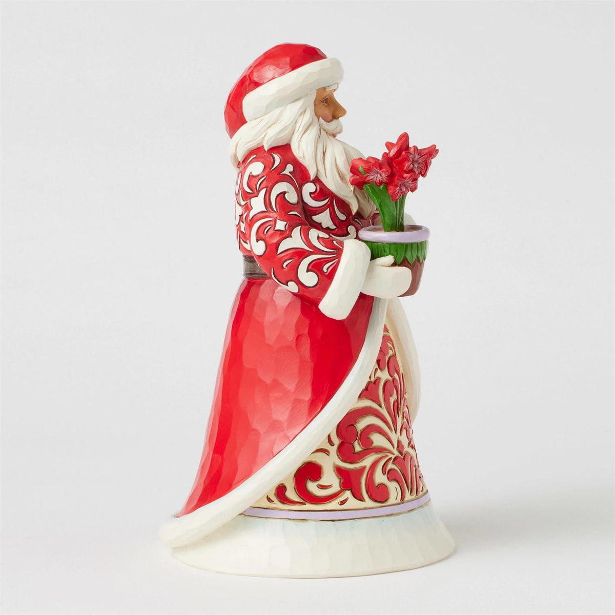 Blooms of the Season - Santa with Blooming Amaryllis - Country N More Gifts