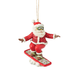 Snowboarding Santa Ornament - Country N More Gifts