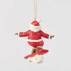 Snowboarding Santa Ornament - Country N More Gifts