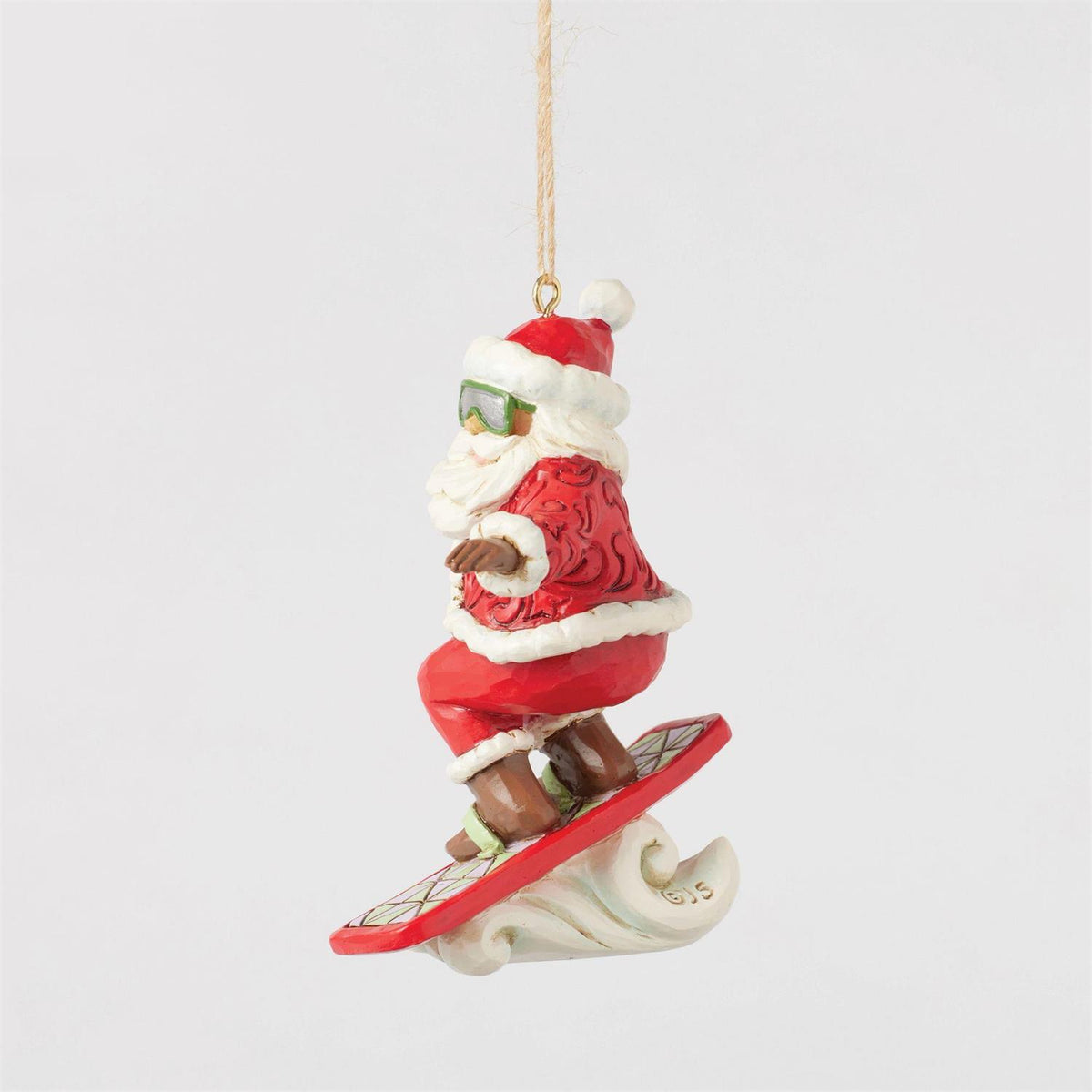 Snowboarding Santa Ornament - Country N More Gifts