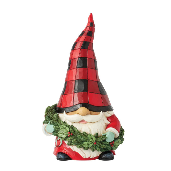Kiss-mas Gnome - Highland Glen Gnome Wreath Figurine