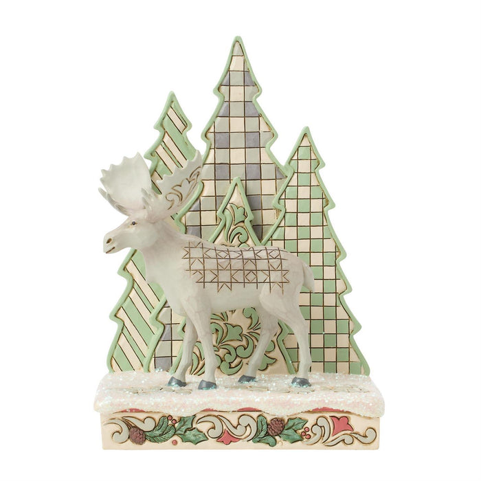 Frozen Forest - Woodland Moose with Layered Tree