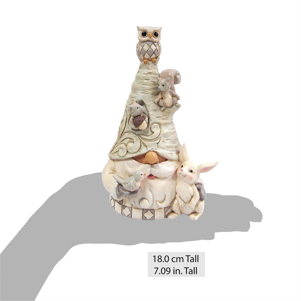 FBA - Gnome of the Winter Woods - Woodland Gnome with Animals Figurine - Country N More Gifts