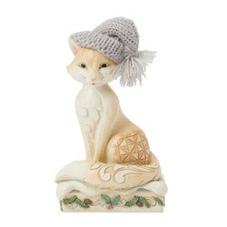 Foxy Festive Spirit - Woodland Fox with Knit Hat Figurine - Country N More Gifts