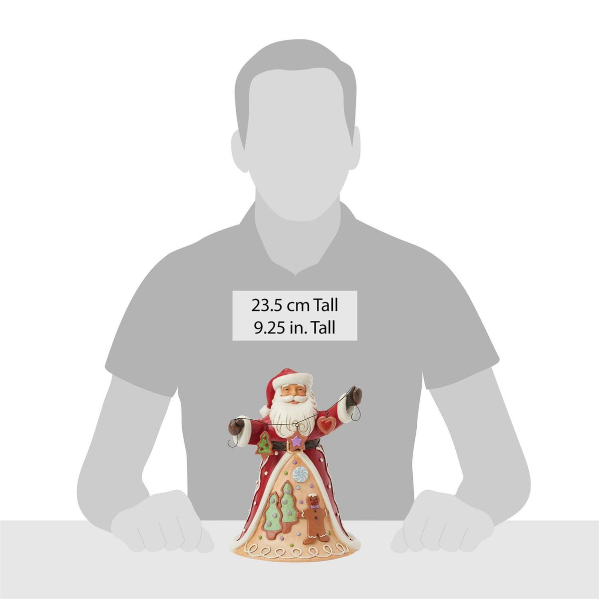 BOX DAMAGE - Sugar Cookie Charms - Gingerbread Santa Garland Figurine - Country N More Gifts
