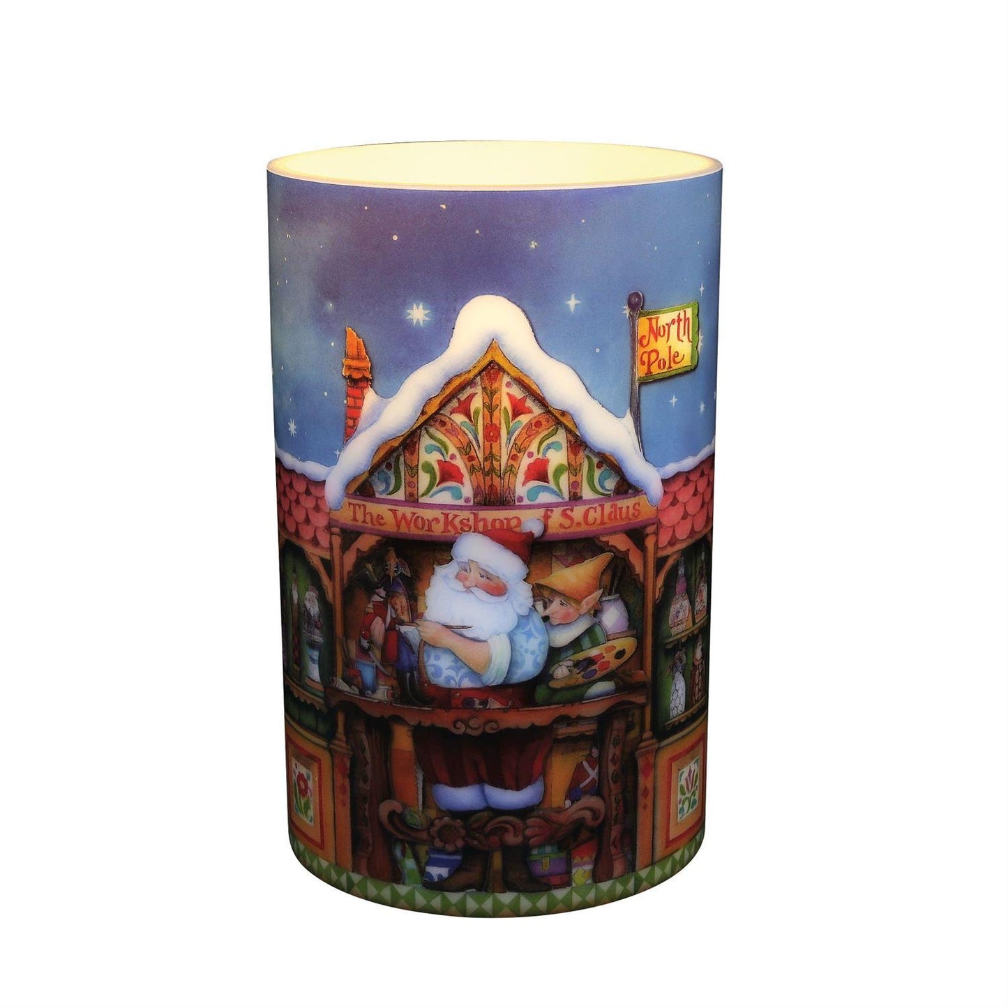 Santa's Toy Shop Candle Sleeve - Country N More Gifts