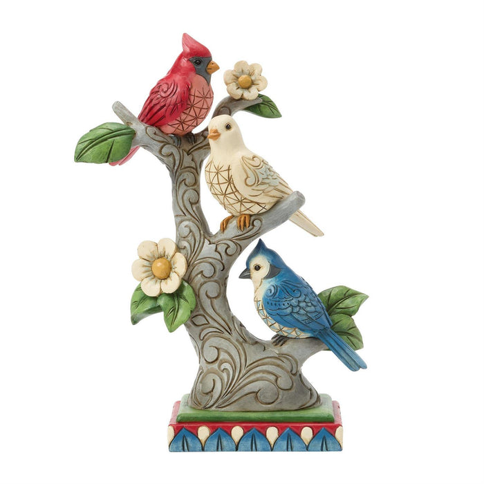 United We Perch - Patriotic Birds in Tree
