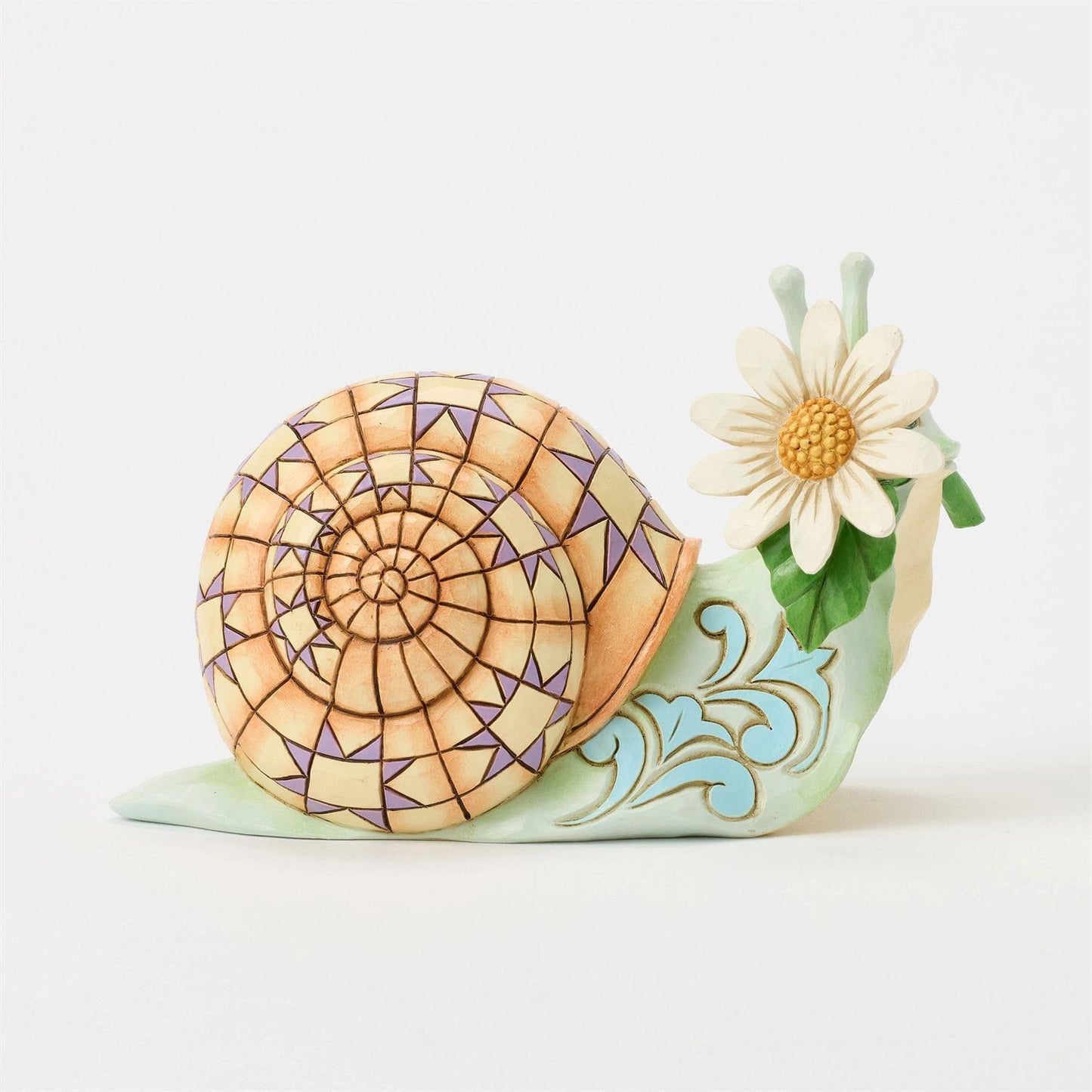 Snail with Daisy Flower Figurine - Country N More Gifts