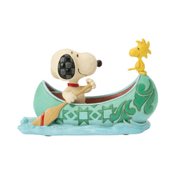 Snoopy and Woodstock in Canoe