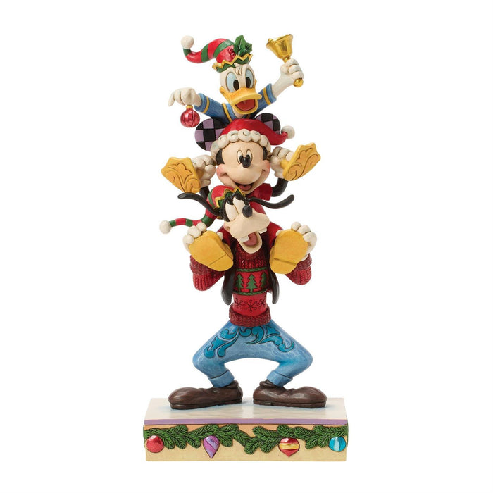 A Holiday Pile Up - Mickey Donald Goofy Stacked