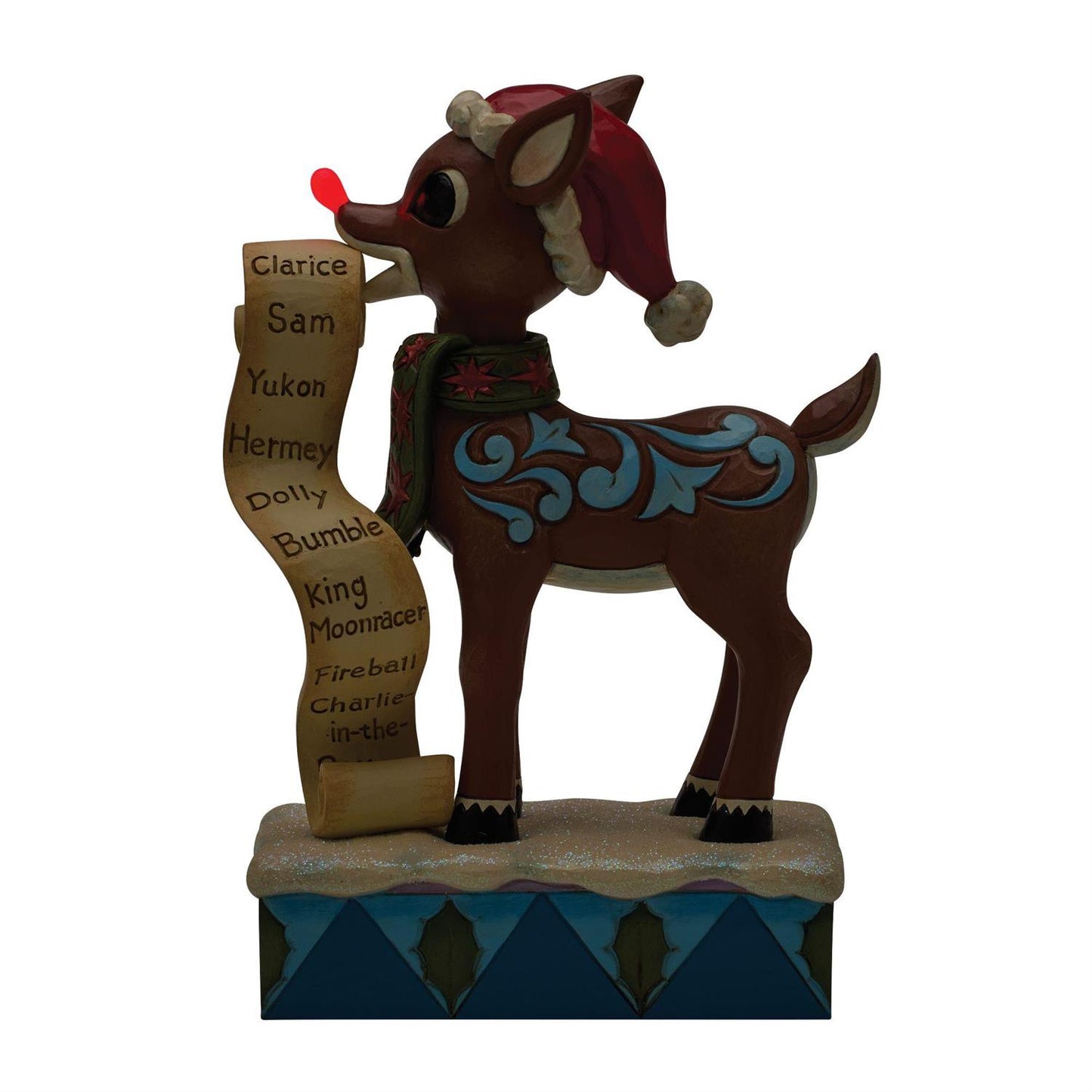 Rudolph with List in Mouth - Country N More Gifts