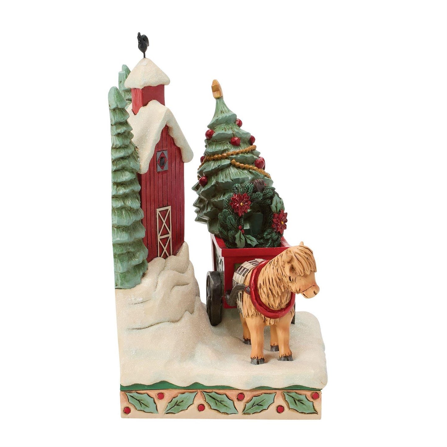 Full of Christmas Spirit - Highland Glen Barn Scene Figurine - Country N More Gifts