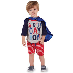Birthday Boy T-Shirt and Cape Set | Age 1-3  - Country N More Gifts