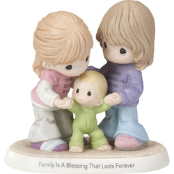 Family Is A Blessing That Lasts Forever - Bisque Porcelain Figurine  - Country N More Gifts
