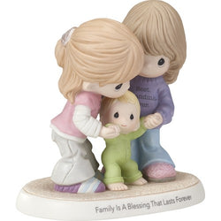 Family Is A Blessing That Lasts Forever - Bisque Porcelain Figurine  - Country N More Gifts
