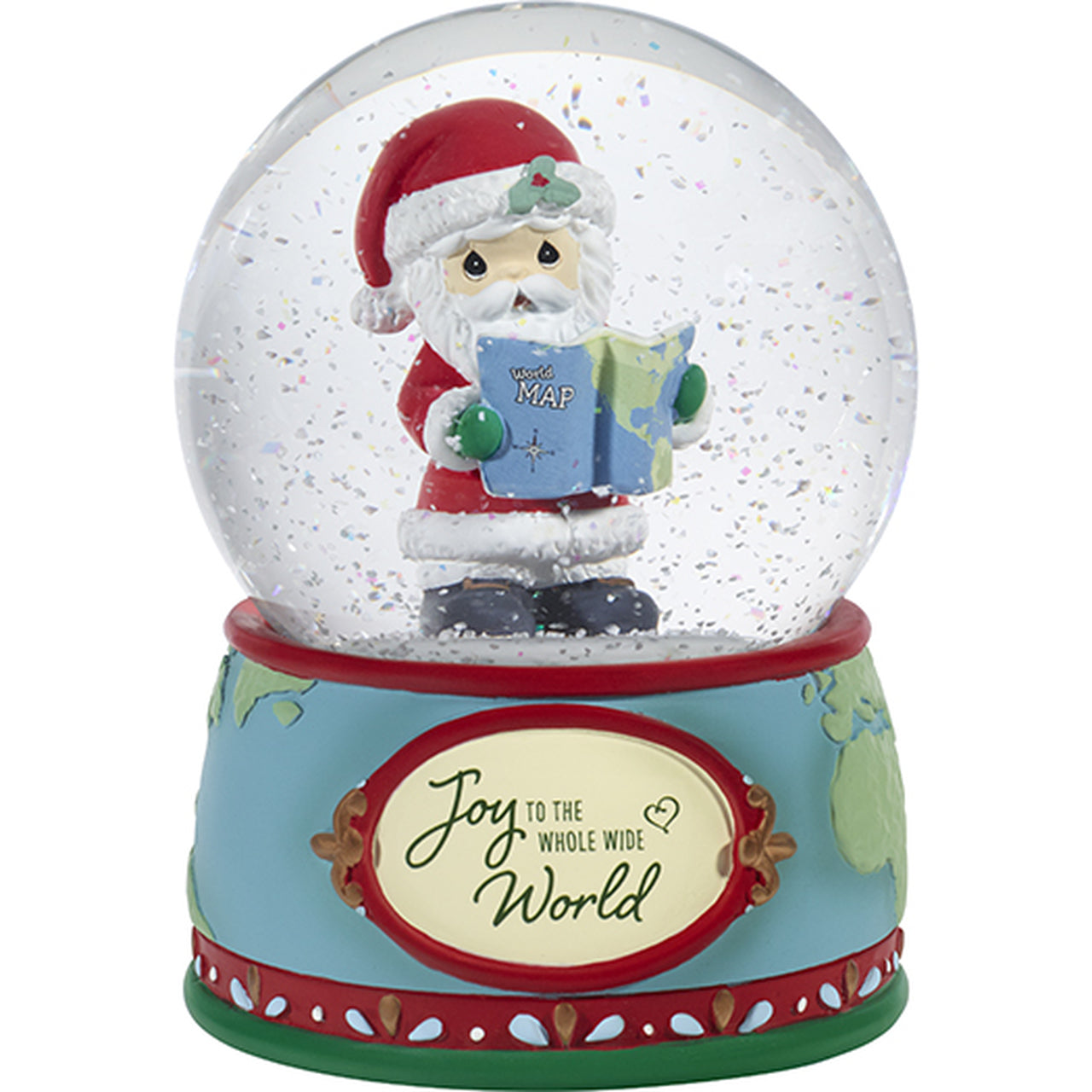 Joy To The Whole Wide World Annual Santa Musical Snow Globe - Country N More Gifts