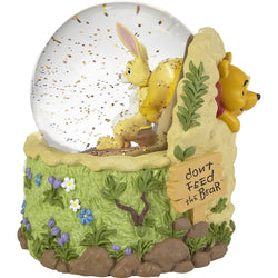 Don't Feed The Bear Winnie The Pooh Musical Snow Globe  - Country N More Gifts