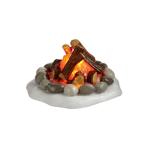 Lit Fire Pit
