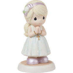 Blessings On Your First Communion Girl - Blonde Hair, Light Skin  - Country N More Gifts