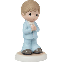 Blessings On Your First Communion Boy - Brunette Hair, Medium Skin  - Country N More Gifts