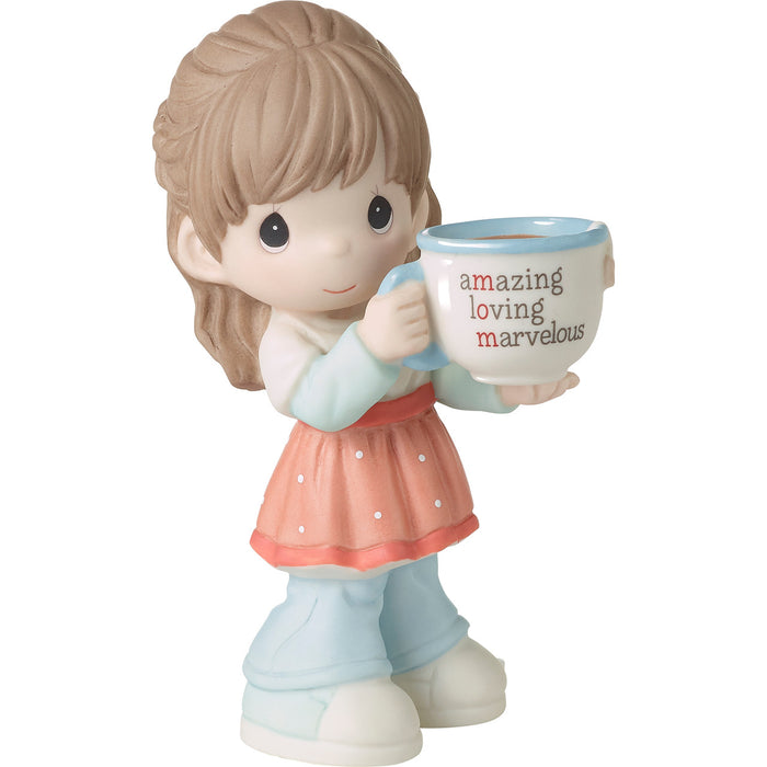 Mom, You're Amazing Brunette Girl - Girl holding Coffee