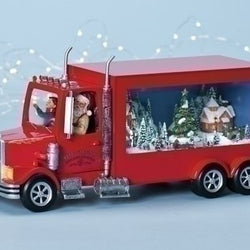 Musical LED Red 10 Wheeler  - Country N More Gifts