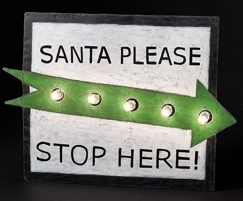 Santa Please Stop Here Yard Art - Country N More Gifts