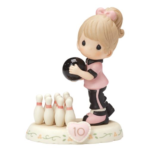 BOX DAMAGE - 10 Age Ten Brunette - Girl Bowling - Country N More Gifts