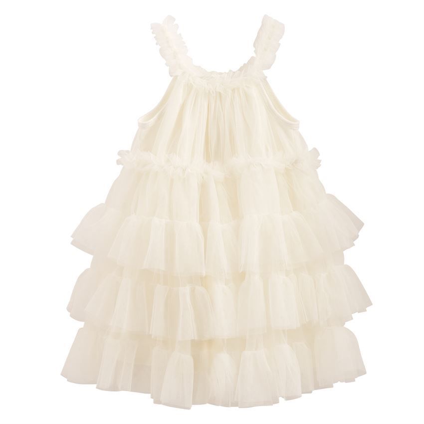 Ivory Tiered Ruffle Dress - Country N More Gifts
